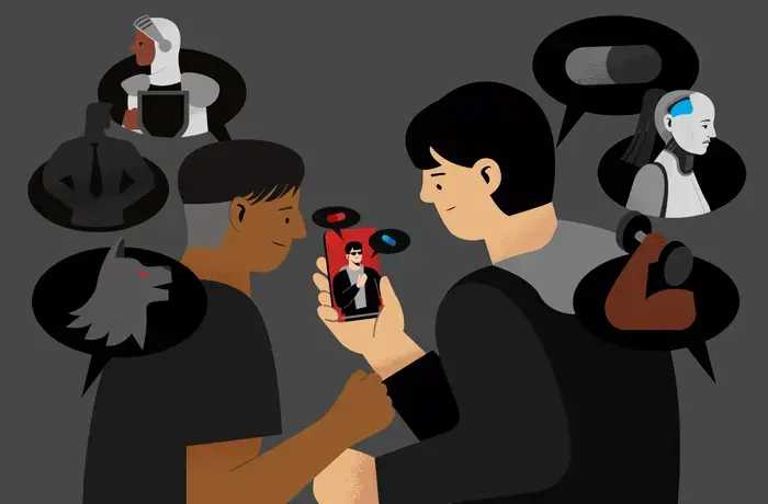 A illustration representing internet slang from the manosphere