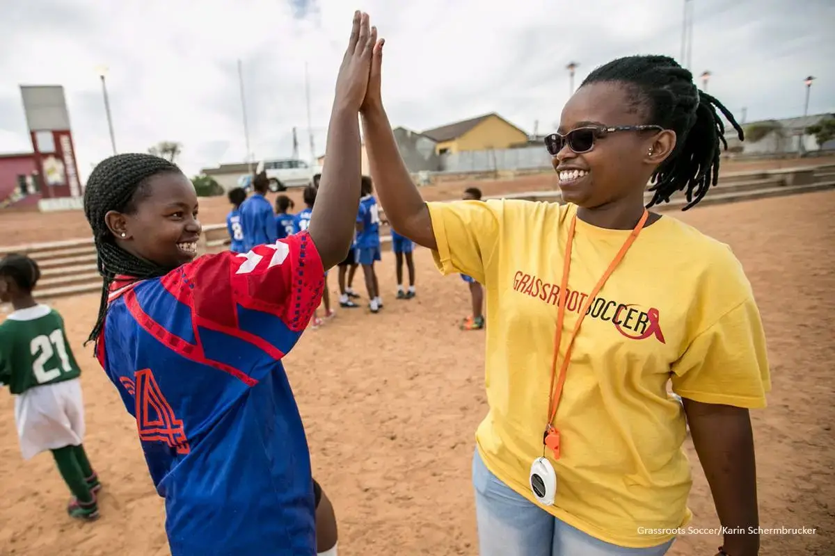 Yamkela (14) lives in Khayelitsha, where day-to-day life is challenging against poverty, HIV and AIDS and limited social infrastructure. However, she combats it playing with the Grassroot Soccer SKILLZ Street team, an organization that leverages the power of soccer to educate, inspire, and mobilize youth. “It’s built so much confidence in me, because I know what’s ahead for me. I feel proud of myself that I am part of the positive side, the safe side.” South Africa, 2016.
